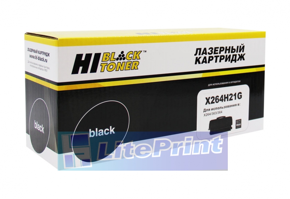 Тонер-картридж Hi-Black (HB-X264H21G) для Lexmark X264/363/364, 9K 