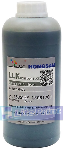 Чернила светло-серые DCTec для Epson Stylus Pro 4880, 7890, 3880, 7880, 9890, 4900, 3800, 7900, 9900, 9880, 11880, WT7900, Photo R3000, R2880, SureColor SC-P6000, SC-P8000, SC-P7000, SC-P9000, SC-P5000 (Light Light Black) пигмент, 1 литр 