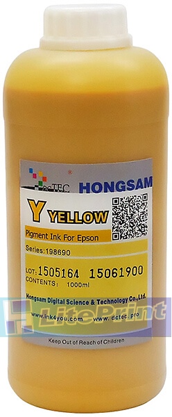 Чернила жёлтые DCTec для Epson Stylus Pro 4880, 7890, 3880, 9700, 7880, 7700, 9890, 4900, 3800, 7900, 9900, 9880, 11880, 4450, R3000, R2880, SureColor SC-T3200, T3000, T5200, T5000, T7200, T7000, P6000, P8000, P7000, P9000, P5000 (Yellow) пигмент, 1 литр 