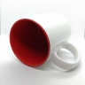 Кружка белая, красная внутри, под сублимацию (300мл.) 