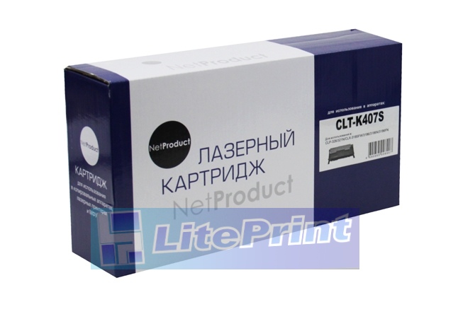 Тонер-картридж NetProduct (N-CLT-K407S) для Samsung CLP-320/320n/325/CLX-3185, Bk, 1,5K 